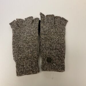 VINCE CAMUTO MENS WOOL BLEND FINGERLESS GLOVES FLEECE LINED BROWN MARL OS NWOT